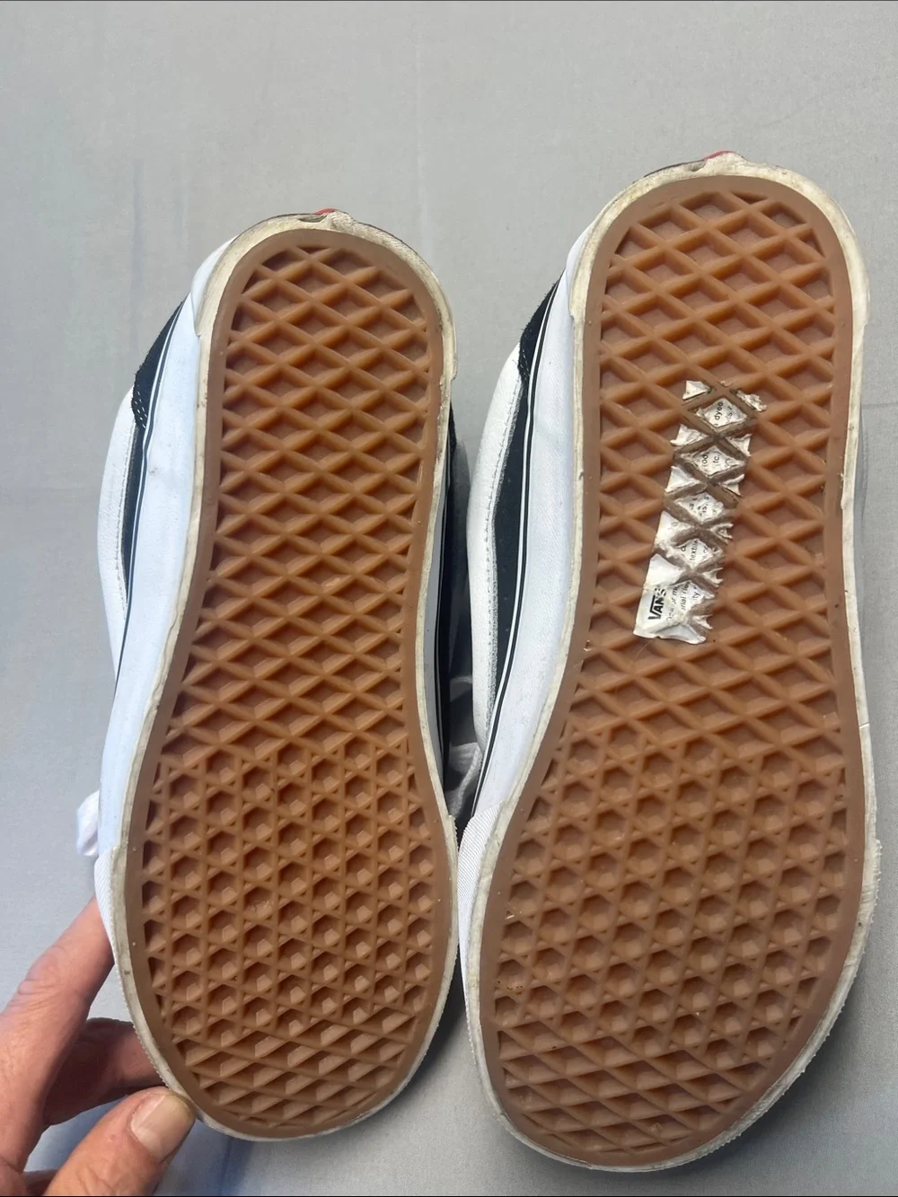 Vans Black and White Low Top Skate Sneakers - Picture 2 of 4